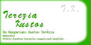terezia kustos business card
